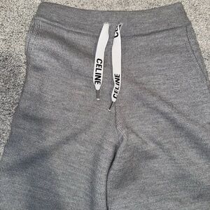 Celine Kids Charcoal Joggers with White Drawstring